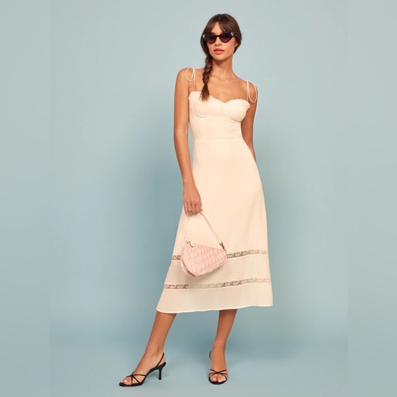 Reformation Ronan Dress Ivory - Picture 4 of 7